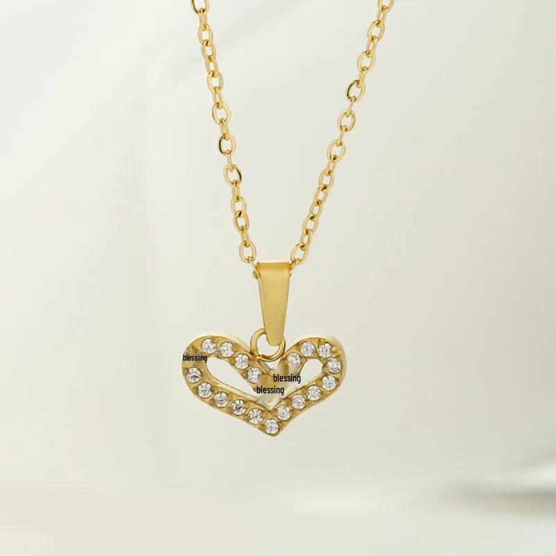 Elegant Women's T-Shaped Titanium Steel Necklace - Light Luxury Style Clavicle Jewelry