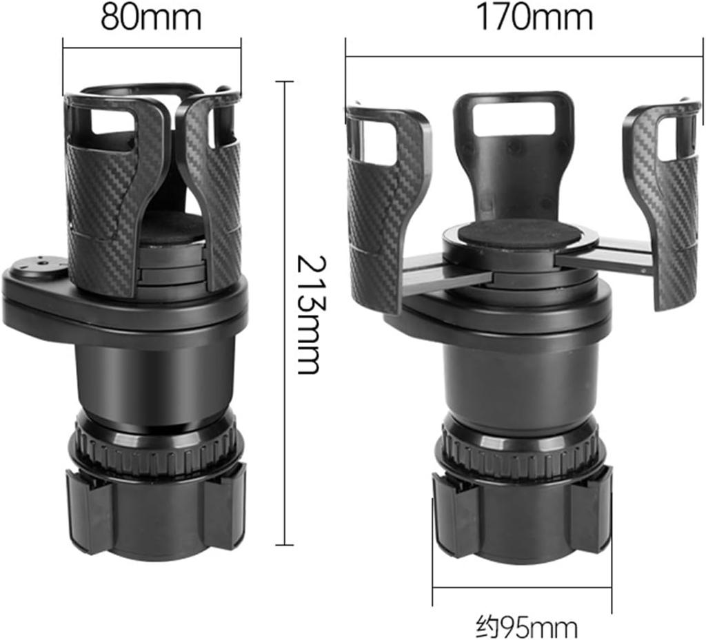 DROGIA Car Drink Multifunctional Car Cup Adjustable Top and Car Drink Small Item Storage for Mobile Car Accessory Easy Installation Holder, 2-in-1
