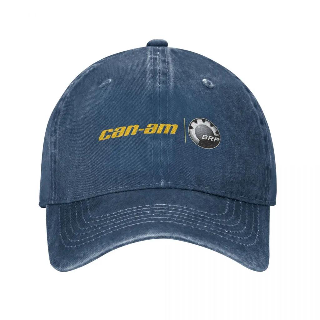 Can I Am Off-Road Or On-Road Baseball Caps BRP ATV Motorcycle Distressed Denim Hats Cap Retro Outdoor Unstructured Soft Headwear