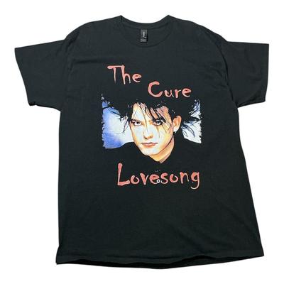 The Cure Lovesong Robert Smith Schwarzes Grafik Band T-Shirt Herren XL