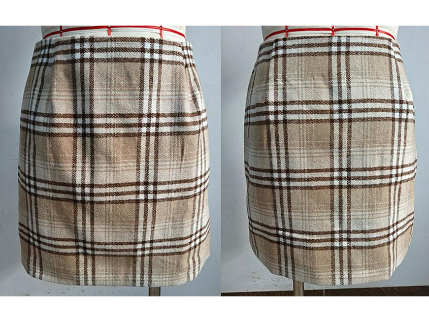 2025 Women's High-Waisted Plaid Bodycon Pencil Mini Skirt