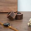 Transparent Window Wooden Ring Box Engagement Ring Display Holder Portable Ring Bearer Box  Gifts