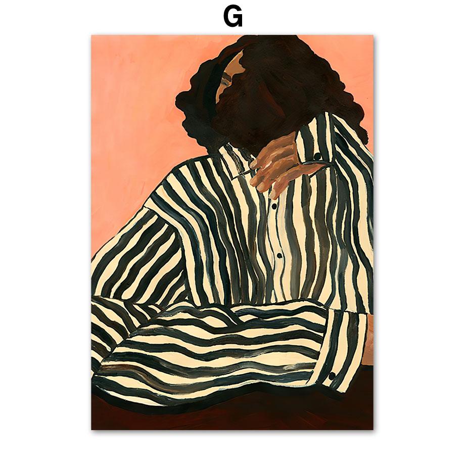 Skirt Girl Line Ginkgo Biloba Color Block Nordic Posters And Prints Wall Art Canvas Painting Wall Pictures For Living Room Decor