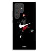 Hoesje Voor Samsung Galaxy S23 Ultra Nike Jordan logo zwarte achtergrond Maniacase