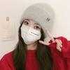 Plush Women Winter Hat Solid Color Ladies Pullover Hats Fashion Beanies Cap