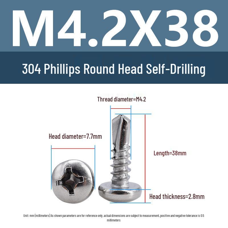 Yigu 304 Phillips Linsenkopf Selbstschneidende Schrauben M3.9/M4.2 auf Lager