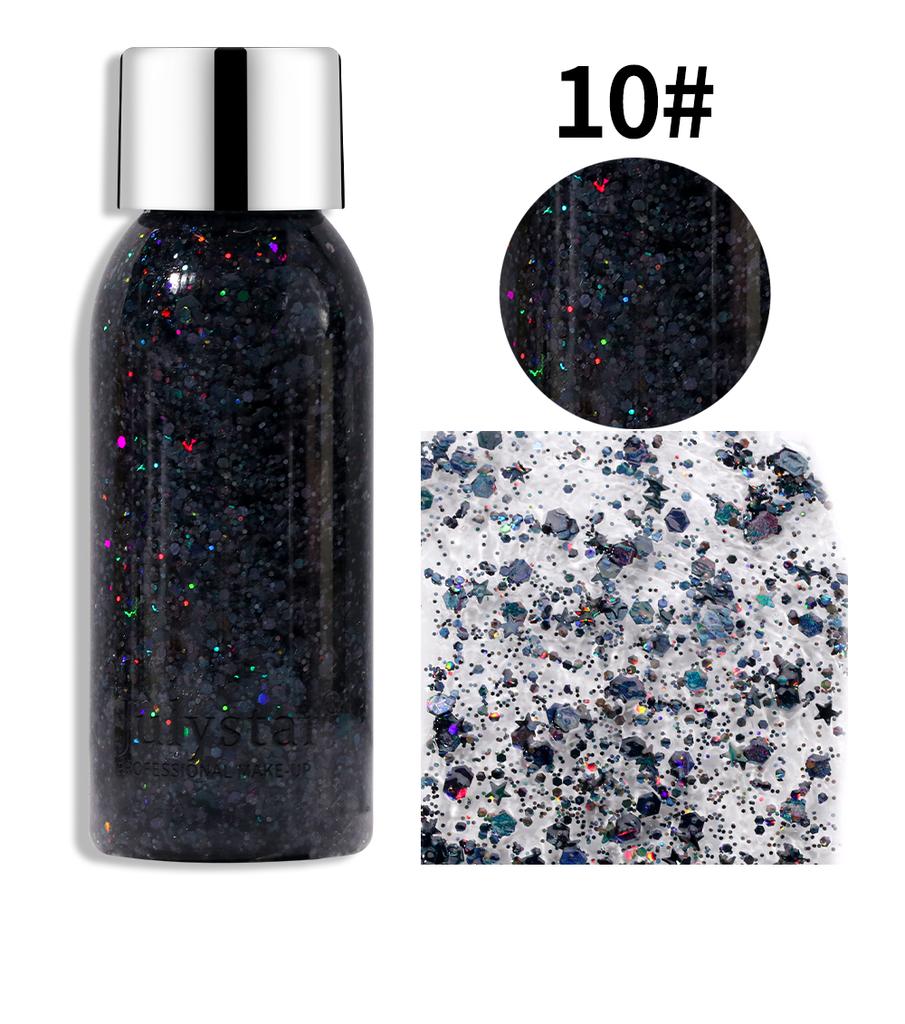 Glitter Eye Shadow Liquid Face Body Sequins Gel Long-Lasting Liquid Face Shimmer Multicolor For Party Music Festival Makeup 30ML