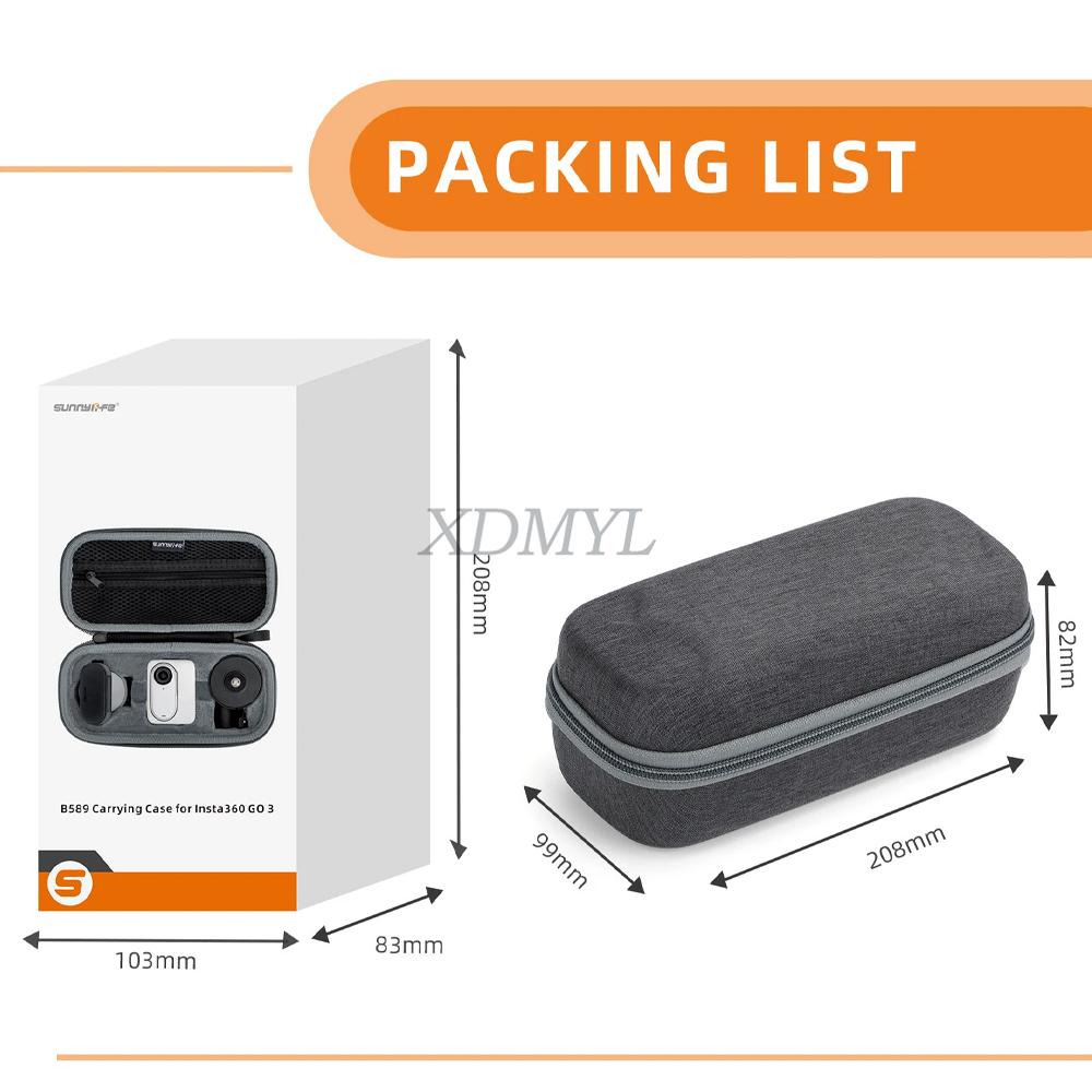 

Сумка Sunnylife с защитой от царапин для Insta360 GO 3, чехол для хранения, защитная коробка для Insta360 GO 3S, аксессуар для чемодана