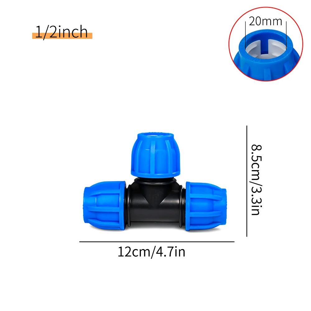 

Blue Cap Fastening PE Pipe Quick Connect Fittings Leak Proof Lock Fittings Direct Three-Way Joint for Plumbing And Water Systems