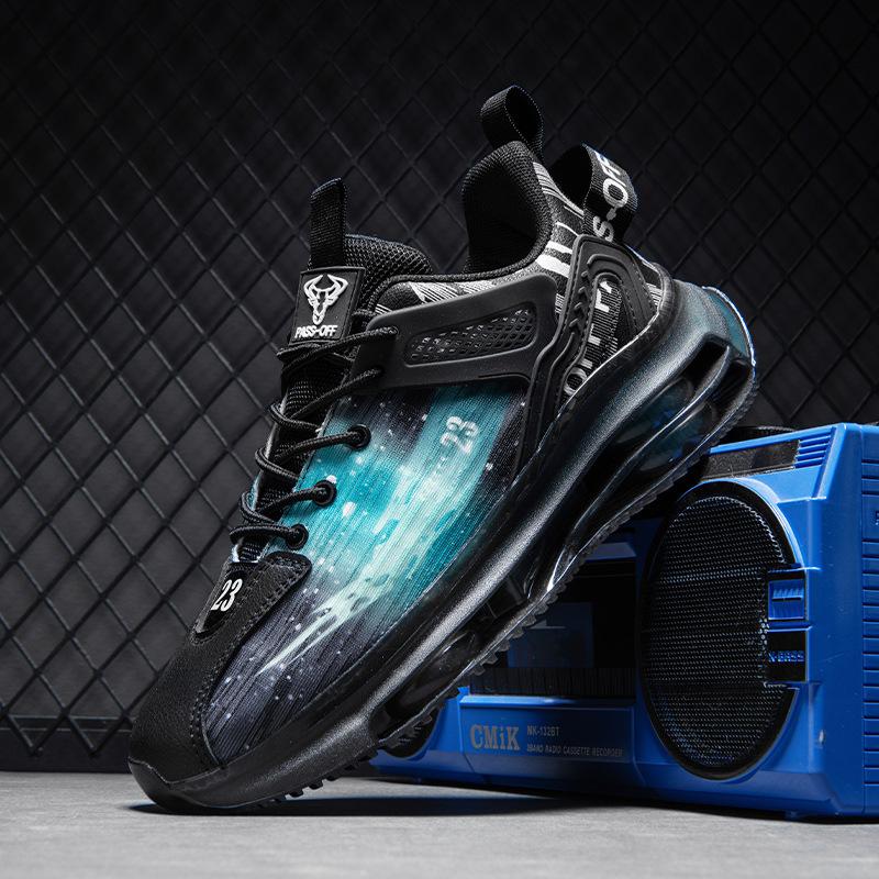 Summer men's shoes new sports shoes fly-woven breathable casual shock-absorbing air cushion running shoes versatile dad shoes