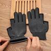 Ice Cool Sports Sunscreen Anti-Slip Fishing Gloves Two Half Fingers Sun Protection Driving Biking Mittens