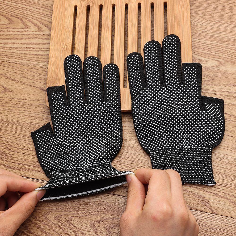 Ice Cool Sports Sunscreen Anti-Slip Fishing Gloves Two Half Fingers Sun Protection Driving Biking Mittens