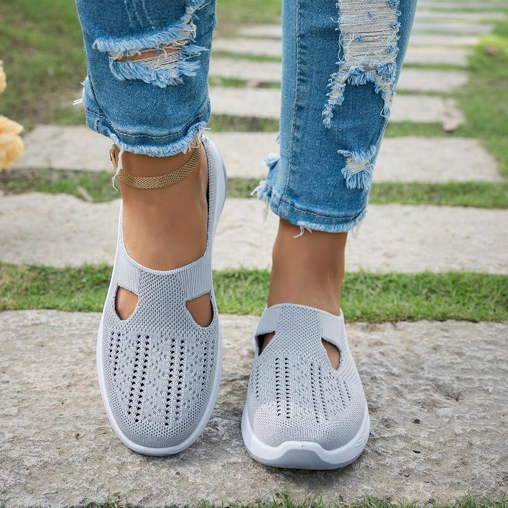 Women's Summer 2025 Soft Sole Breathable Half Slippers for Middle-aged & Elderly Moms.