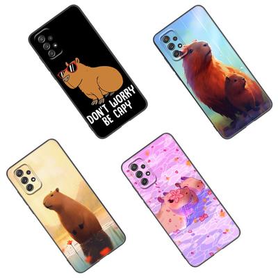 Funda Linda de Capibara de Dibujos Animados Para Samsung A13 A22 A24 A32 A23 A25 A34 A35 A52S A53 A54 A55 A73 5G A12 A14 A15 A31 A33 A50 A51 A72