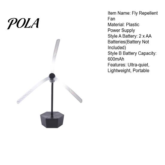 Outdoor Fly Repellent Fan with Reflective Safe Blades Portable Soundless Widely Used Picnic BBQ Party Table Tool