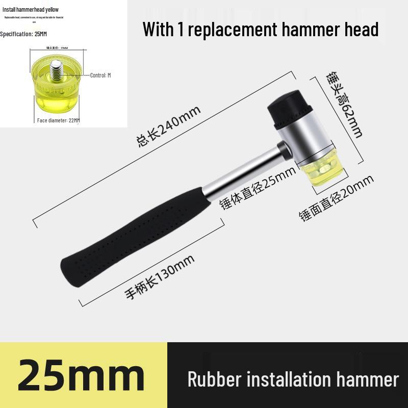 Multi-Use Rubber Hammer for Flooring, Tiling, and Decoration