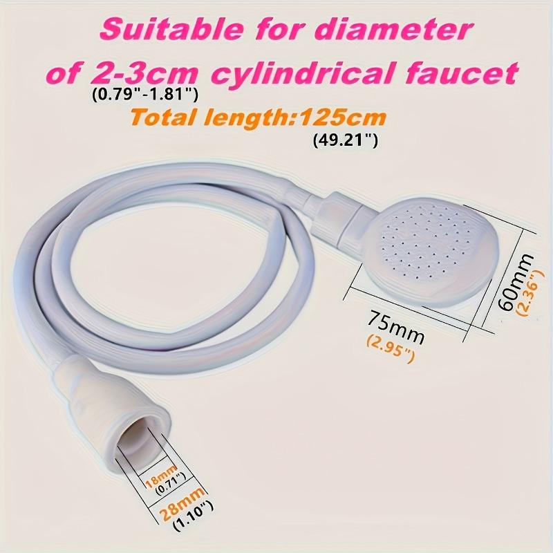 1PC 360 ° Rotary Shower Head and Faucet Extender with Water Purifier System - Heavy Duty Synthetic Rubber Sink Shower Head Accessories