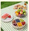 Portable Fruit and Snack Tray with Fresh-Keeping Compartments – Transparent Storage for Outings, Picnics, Camping, and Refrigerator Use