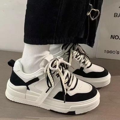 Ins Style Trendy Niche Thick Bottom Big Head Shoes Retro Peplum Breathable Anti-odor Anti-slip Wearable Low-top Sneakers