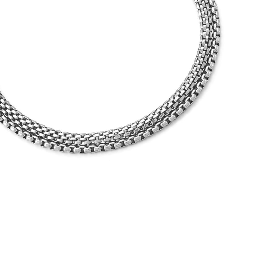 SKAGEN Men's TOV Mesh Silver-Tone Stainless Steel Chain Bracelet, SKJM0235040