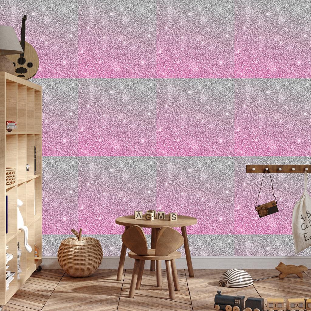 Purple and gray glitter wallpaper for living room and bedroom 50x1000