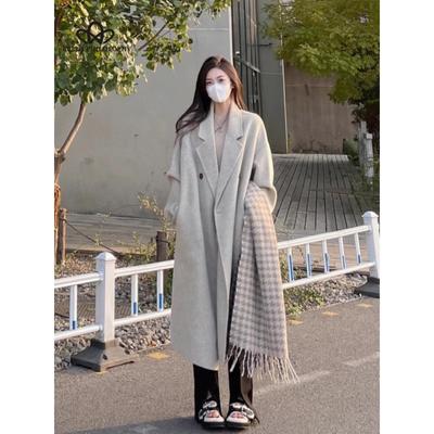 Woolen Coat Women's Woolen Coat Autumn and Winter High-grade Korean Thickened Jacket Long Coat Casual Style Long Coat