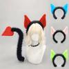 Biegbar Katzenohren Flauschig Teufelchen Süße Schwanz Mode Halloween Kostüm Cosplay Requisiten Erwachsene
