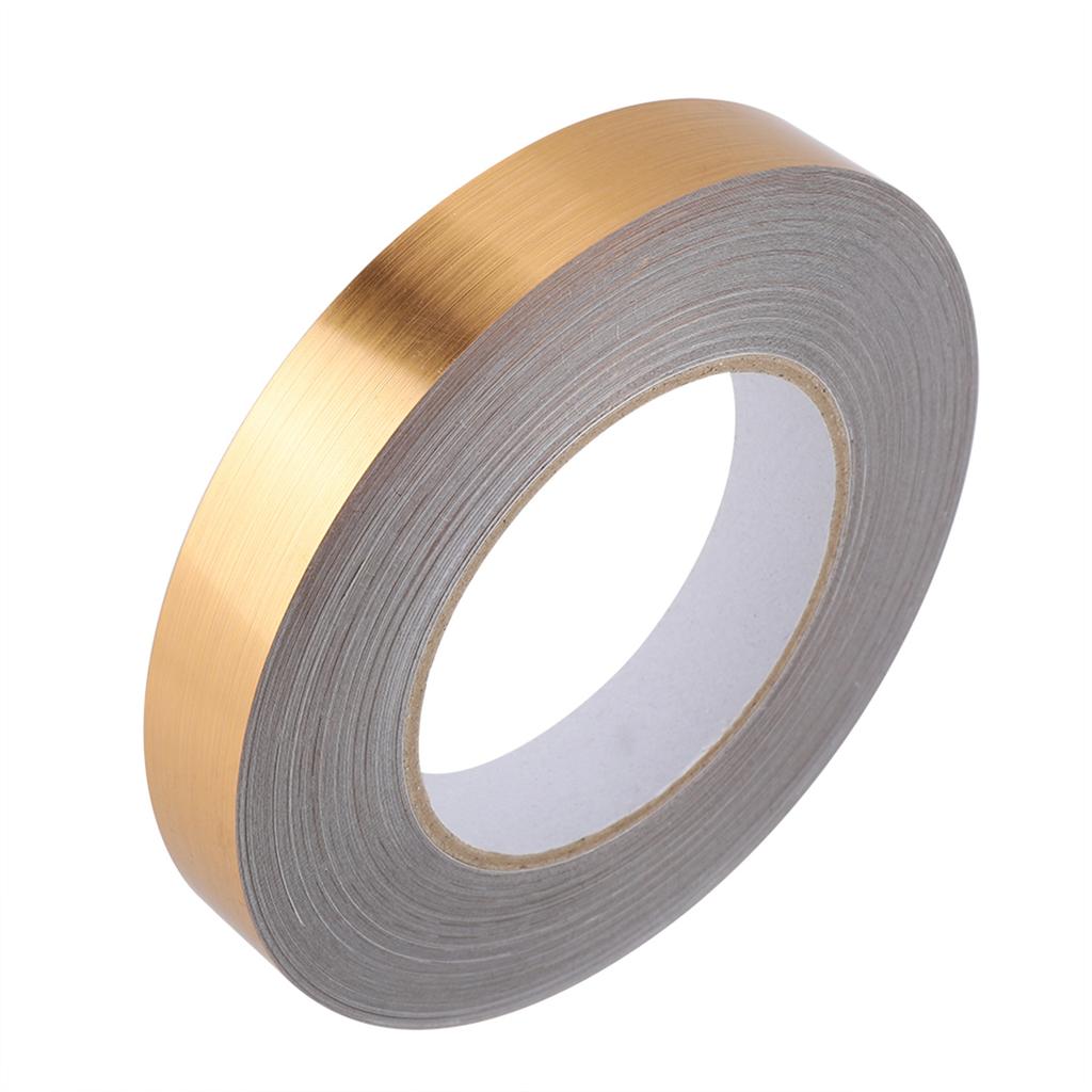 PET Room Floor Crevice Line Sticker Self Adhesive Ground Corner Tile Decor (1cm*50m Gold)