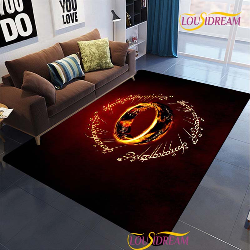 Lord of the Rings Carpet for Living Room Bedroom Rug Kitchen Door Unslip Floor Mats Birthday Gift Photography Props Alfombra Rug