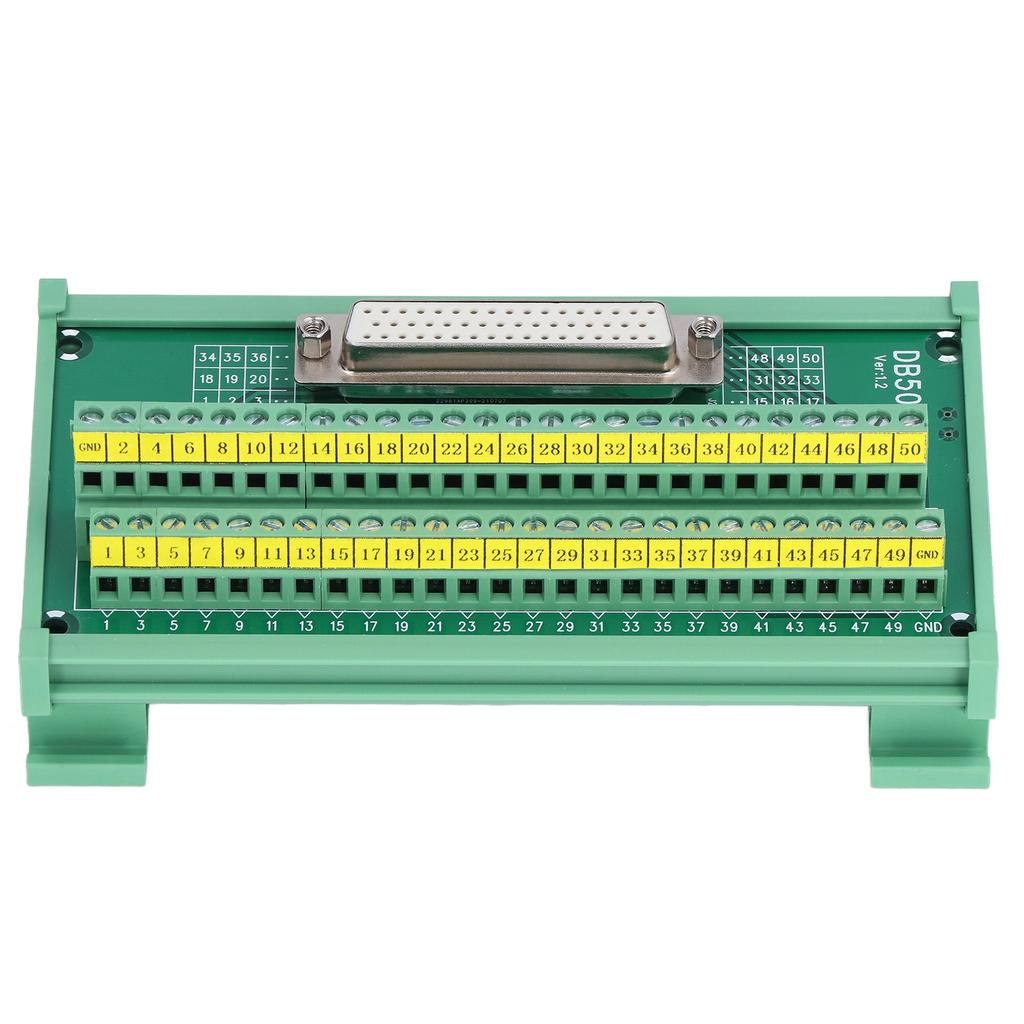 Adaptor DB50 la conector terminal, placă PCB, mamă dreaptă, DC60V, DB50-M7