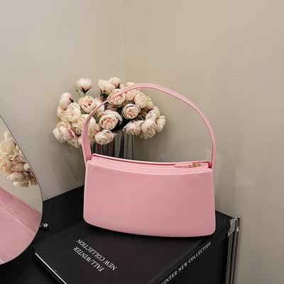 Summer New Fashion Hand Bag Underarm Jelly Bag Women's Baguette Bag Bright Color Versatile Trend Handbag