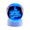 3D Carved Castle in the Sky Crystal Ball Night Light – Luminous Glass Ornament & Valentine's Day Gift