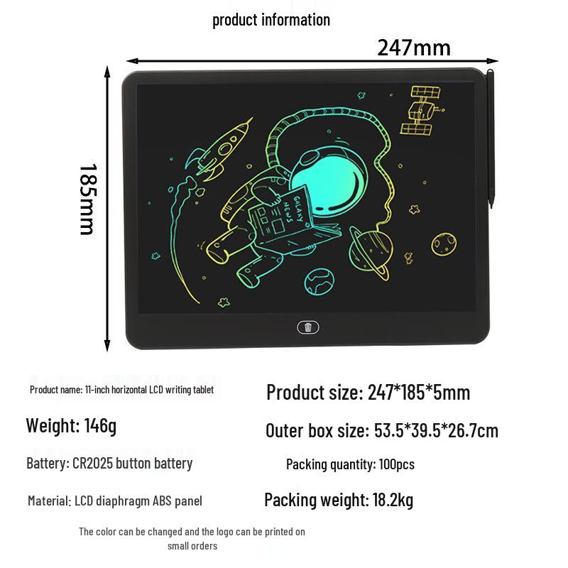 Kindertafel LCD-Schreibtafel löschbar: Bunte, wiederverwendbare Maltafel für Babys und Kleinkinder