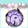 Halloween Cat Wreath Terrifying Door Decor For Home Party Aesthetic 45cm Size