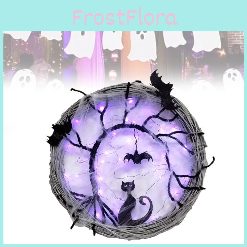 Halloween Katzenkranz Schreckliche Türdekoration Für Heimparty Ästhetisch 45cm Größe