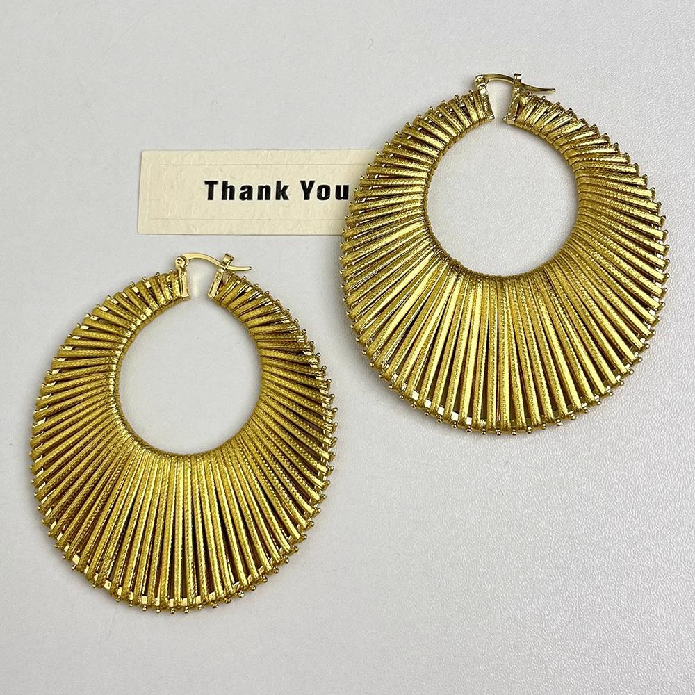 

Retro Exaggerated Woven Entwined Earrings Women s Fashionable Large Ear Rings Dress Accessories Trendy Jewelry Accessories