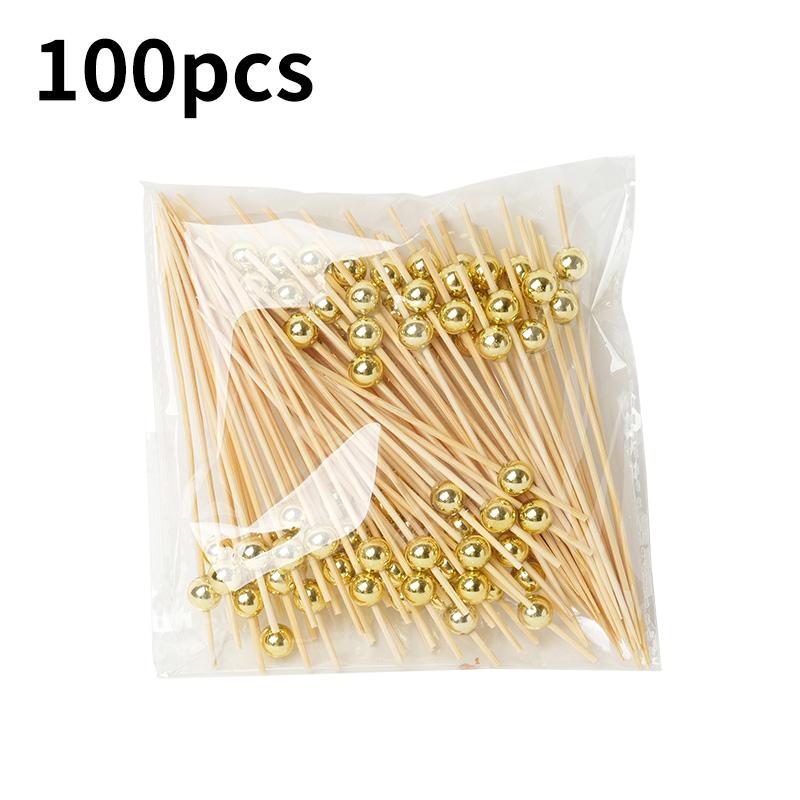 

100 шт. одноразовая бамбуковая зубочистка для еды, фруктов, салата, торта, десерта, вилка, палочка для свадьбы, дня рождения, вечеринки, декора, коктейльная зубочистка