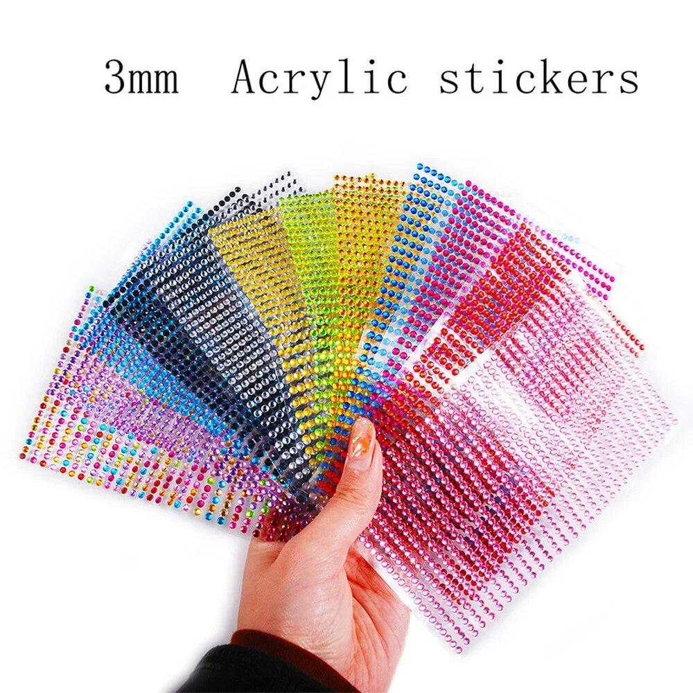Face Decorations Rhinestone Stickers for Music Festival Halloween Party Mobile Crystal Sticker Children Toy DIY Diamond Stickers
