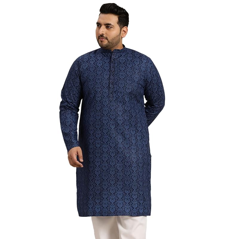 SOJANYA Plus (Since ) Men' Cotton Blend and Printed Only Long Kurta