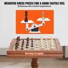 Brettspiel - BAZARLAND30 - 3-in-1 - Schach, Dame, Backgammon - Hartholz - 44 cm