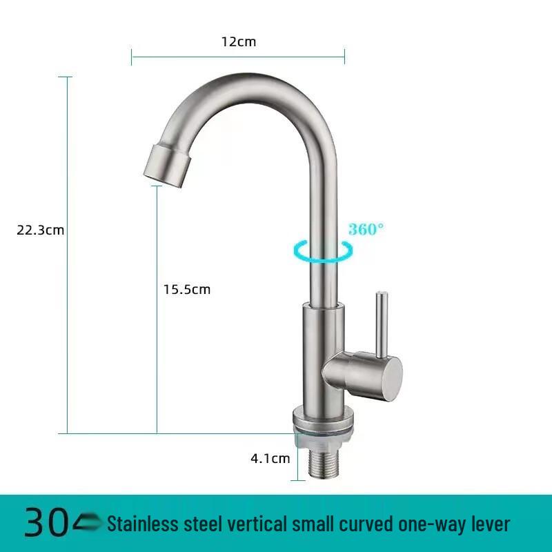 

TLXT 304 Stainless Steel Kitchen Faucet