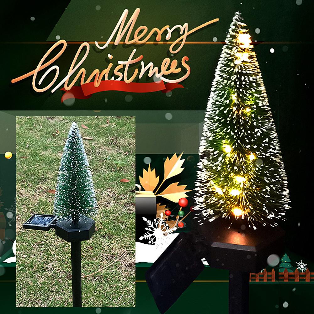 Solar Garden Lights Outdoor, Christmas Tree Solar Garden Lamp Solar LED Spike Lights Ground Lights for Home Garden