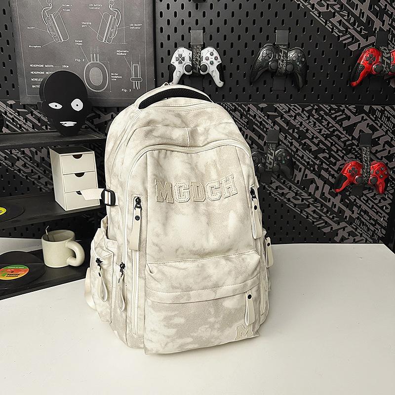 Schoolbag new schoolbag Korean version ins tooling style trend couple backpack large capacity middle and high school students air cushion backpack