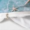 2/3Pcs Beach Waves Shell Print Duvet Cover Set (1 Duvet Cover + 1/2 Pillowcase, Without Core), Summer Ocean Theme Bedding Set