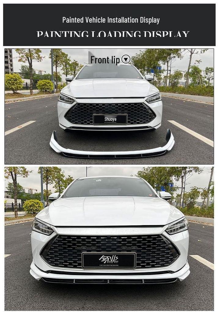 BYD Qin Plus Dmi/EV EFG Style Body Kit: Lower Front & Rear Lips, Side Skirts, Tail Wing with Lights
