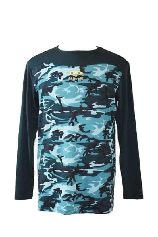 

ActiveM Undershirt Comfort Inner Camo Pattern Series [Long Sleeve] (Dark Green, M)