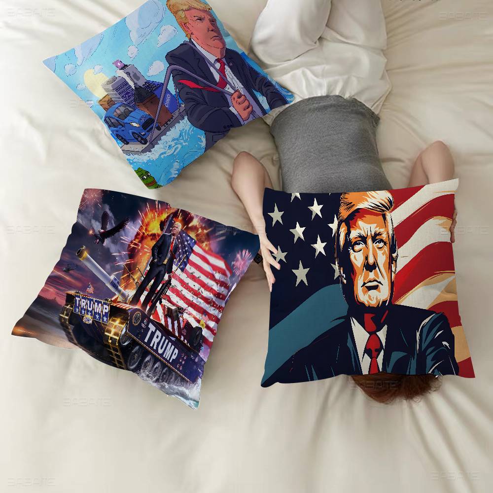 2025 Donald T-Trump Poszewka na poduszkę Dekoracja domu Sofa do salonu Dostosowana
