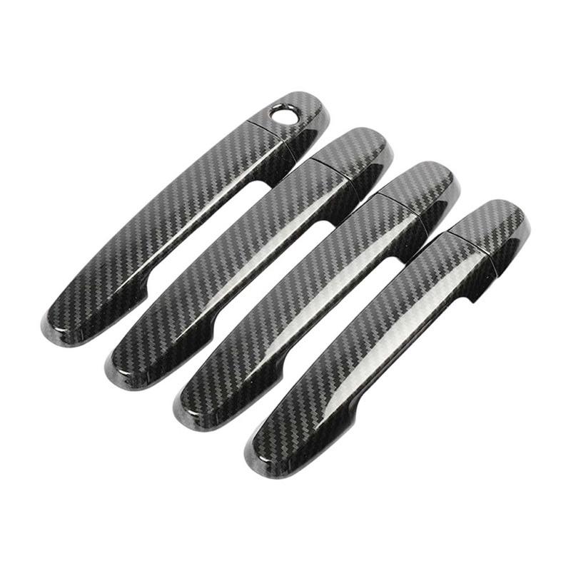 Car Decoration Door Handle Cover For Toyota IST 2002-2007 Carbon Fiber Chrome Silver Cars Accessories Styling Upgrade