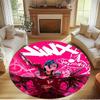 Jinx Print Round Rug, Washable Floor Carpet, For Entryway Dorm Laundry Room Office Study, Home Decor Birthday Christmas Gift