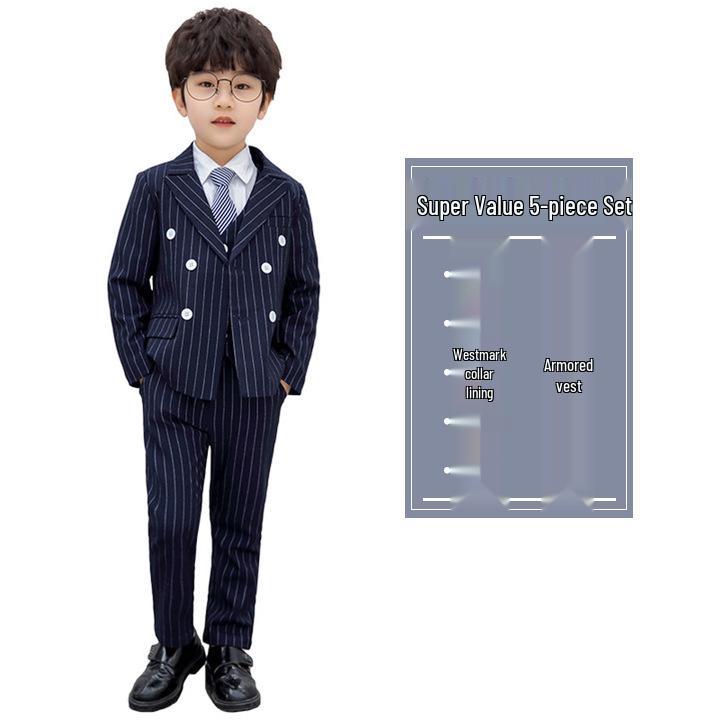 Set costum formal blazer princiar pentru băieți pentru scenă și interpretare la pian